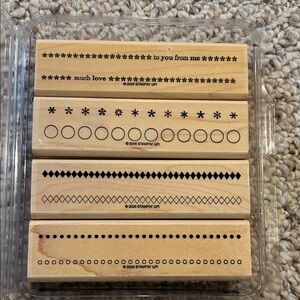 Stampin' Up! Wood Border Stamp Set - Black Accents-All in a row